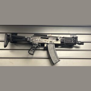 AGA 5.45K short-barrel custom AK in FX Silver distressed Cerakote with Zenitco furniture, built by Alpha Group Armory in Naples FL