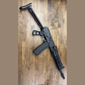 AGA 5.56 UFR custom AK underfolder rifle in Armor Black Cerakote, built by Alpha Group Armory in Naples FL